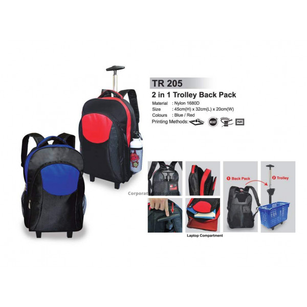 TR 205 2 in 1 Trolley Back Pack